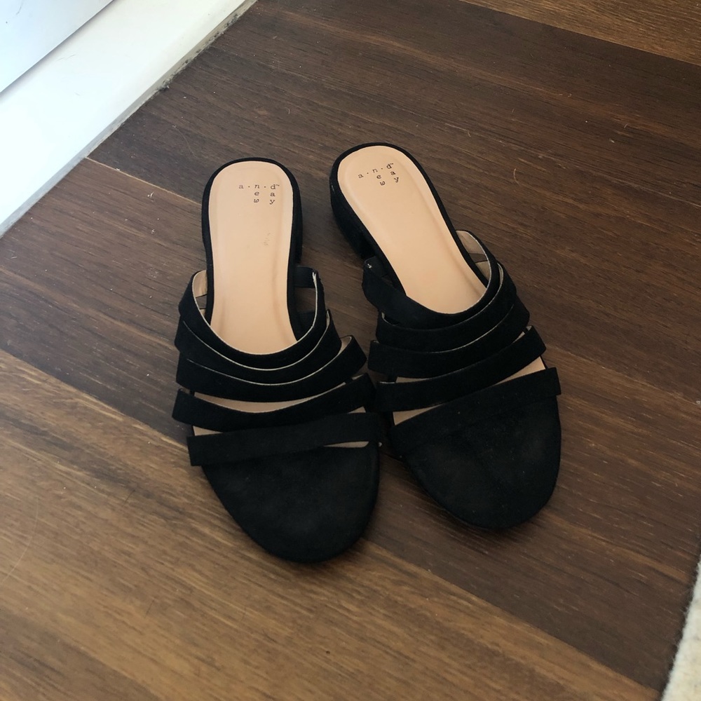 Target A New Day Black Sandals 8.5 NWOT